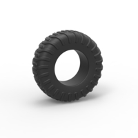 Small Diecast offroad tire 18 Scale 1 to 25 3D Printing 470576