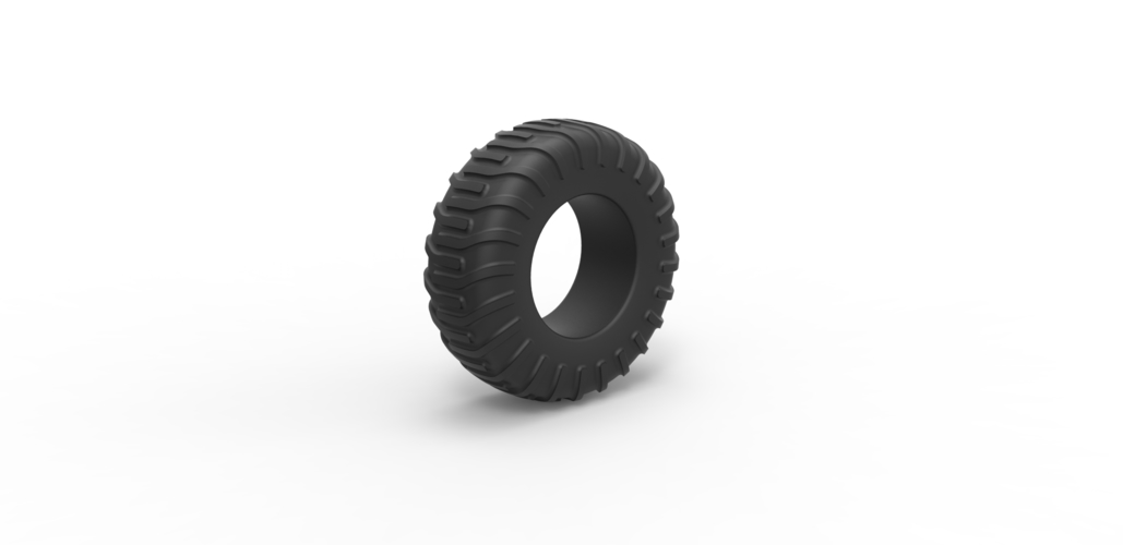 Diecast offroad tire 18 Scale 1 to 25 3D Print 470577