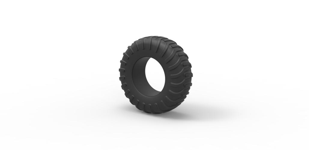 Diecast offroad tire 18 Scale 1 to 25 3D Print 470582