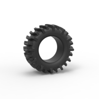 Small Diecast offroad tire 21 Scale 1 to 25 3D Printing 470607