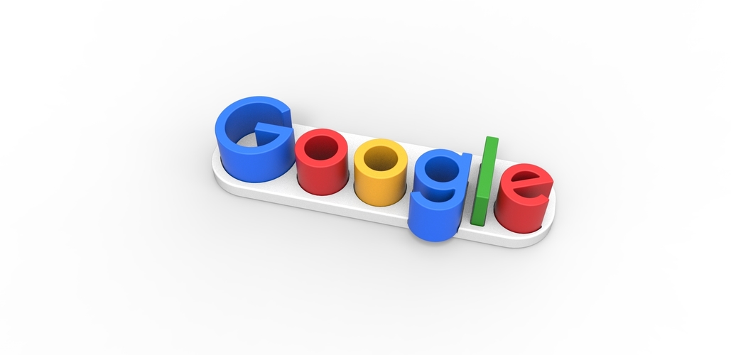 3D printable Google logo