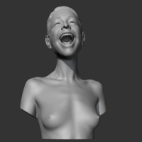 HD girl bust P 3D print model - Thumbnail 2