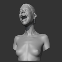 HD girl bust P 3D print model - Thumbnail 4