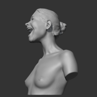HD girl bust P 3D print model - Thumbnail 6