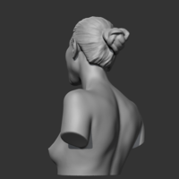 HD girl bust P 3D print model - Thumbnail 7