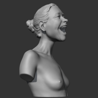 HD girl bust P 3D print model - Thumbnail 8