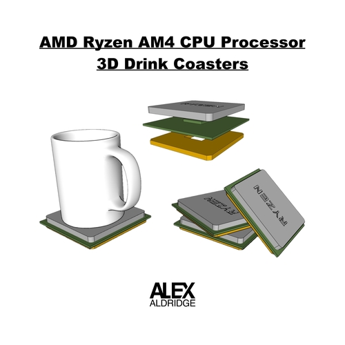 AMD Ryzen AM4 CPU Processor 3D Print 471107