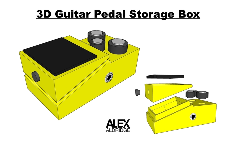 3D Guitar Pedal Storage Box