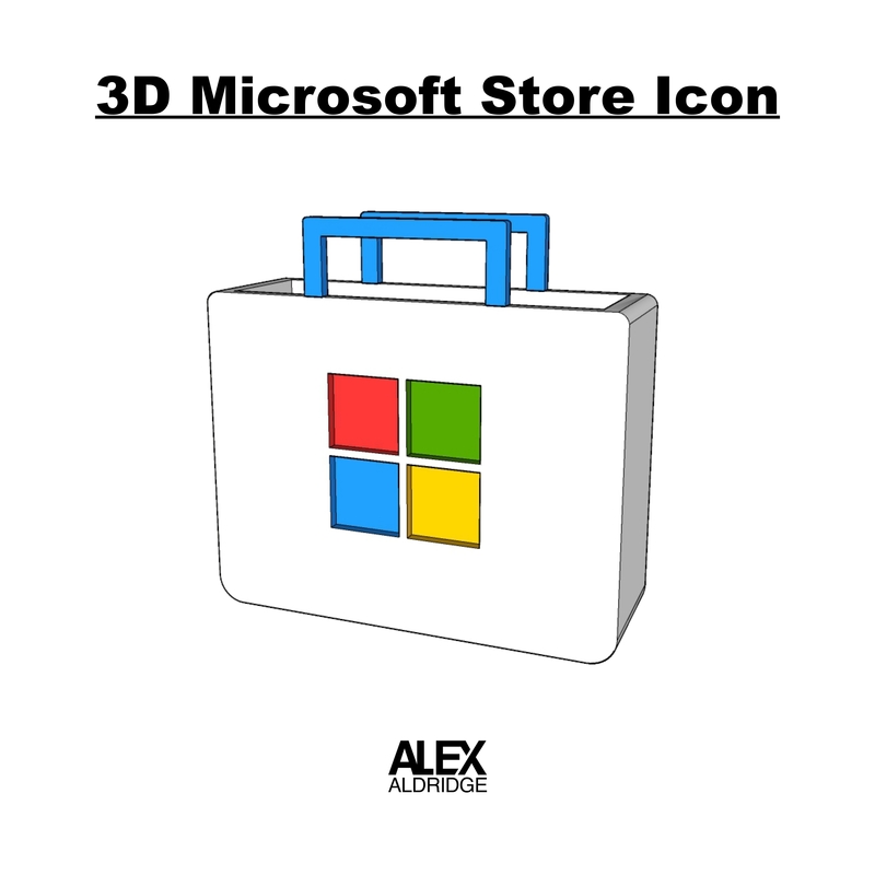 Microsoft 3D Windows Store Icon 