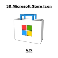 Small Microsoft 3D Windows Store Icon  3D Printing 471281