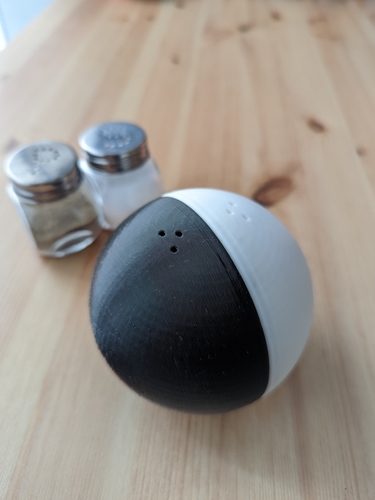Salt & Pepper Sphere Shaker Set With Invisible Magnet 3D Print 471426