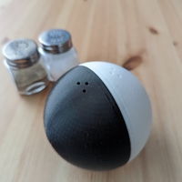 Small Salt & Pepper Sphere Shaker Set With Invisible Magnet 3D Printing 471426