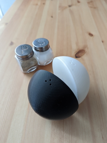 Salt & Pepper Sphere Shaker Set With Invisible Magnet 3D Print 471427