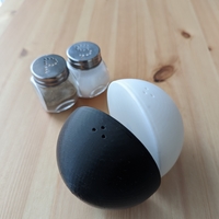 Salt & Pepper Sphere Shaker Set With Invisible Magnet - Thumbnail 2