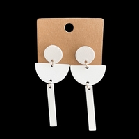 Geometric Minimalist Earrings | Trendy, Cute, Dangle Jewelry - Thumbnail 2
