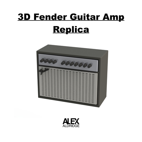 3D Fender Guitar Amplifier Replica