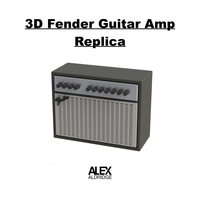 Small 3D Fender Guitar Amplifier Replica 3D Printing 471661