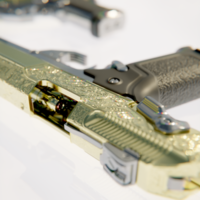 CYBERPUNK 2077 - JACKIE'S PISTOL / LA CHINGONA DORADA Replica - Thumbnail 1