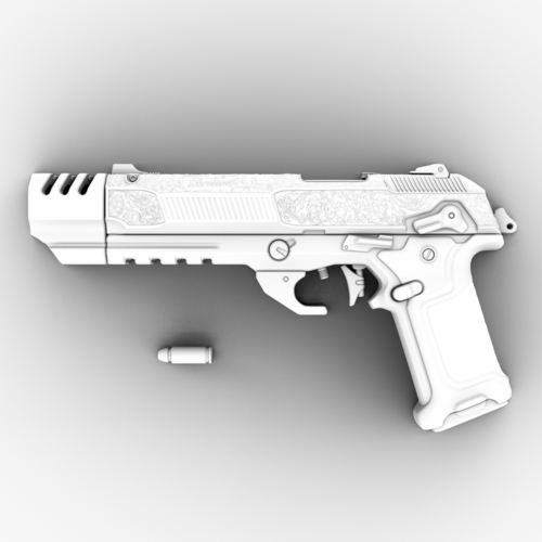 CYBERPUNK 2077 - JACKIE'S PISTOL / LA CHINGONA DORADA Replica 3D Print 471668