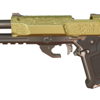 Small CYBERPUNK 2077 - JACKIE'S PISTOL / LA CHINGONA DORADA Replica 3D Printing 471669