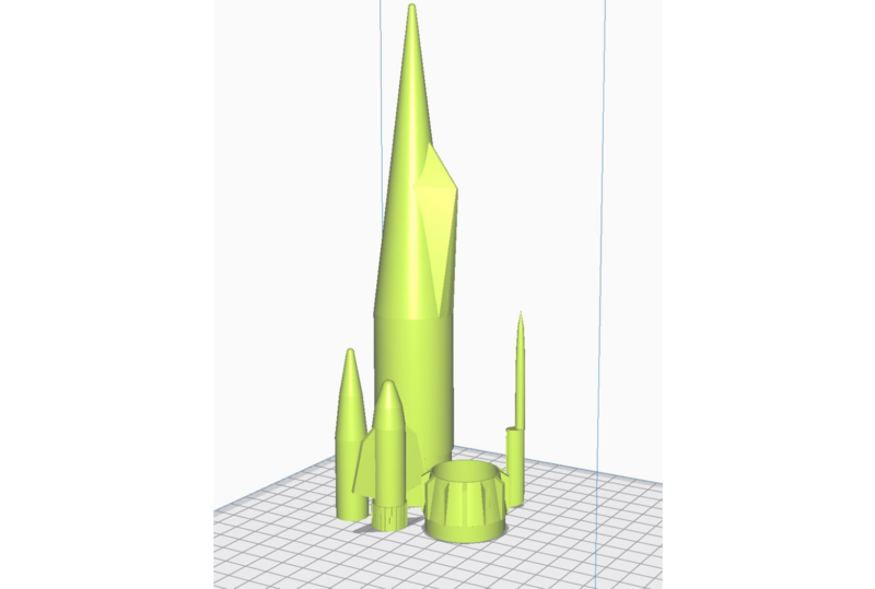 Estes Interceptor K-50 E Model rocket plastic parts