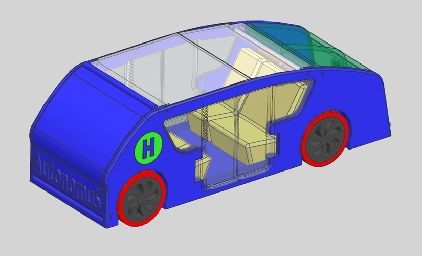 Autonomous Hydrogen Fuel Cell Concept Car “Autonomus“ 3D Print 471736