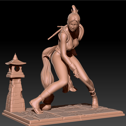 MAI SHIRANUI Figure  Cutted Version.  3D Print 471766