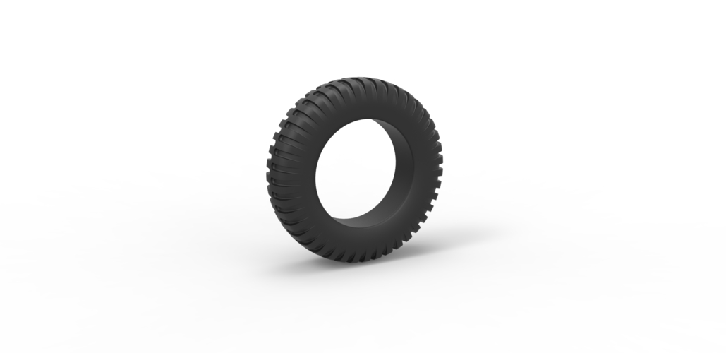 Diecast military tire Scale 1 to 10 3D Print 471793