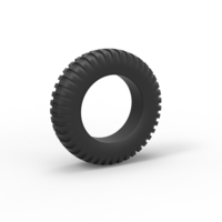 Small Diecast military tire Scale 1 to 10 3D Printing 471793