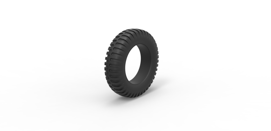 Diecast military tire Scale 1 to 10 3D Print 471794