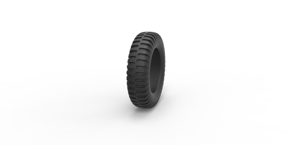 Diecast military tire Scale 1 to 10 3D Print 471795