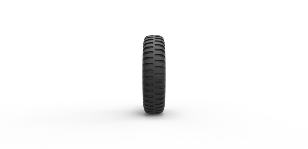 Diecast military tire Scale 1 to 10 3D Print 471796