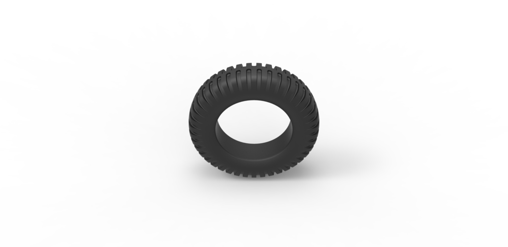 Diecast military tire Scale 1 to 10 3D Print 471798