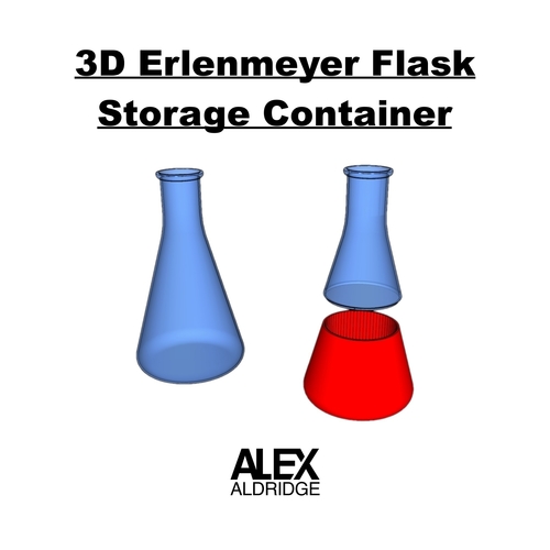 3D Erlenmeyer Flask Storage Container