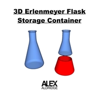Small 3D Erlenmeyer Flask Storage Container 3D Printing 471800
