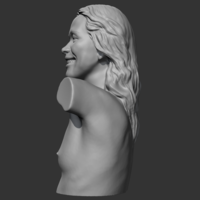 HD girl bust R 3D print model - Thumbnail 7
