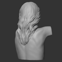 HD girl bust R 3D print model - Thumbnail 8