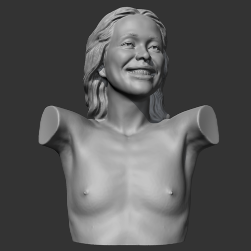 HD girl bust R 3D print model 3D Print 471812