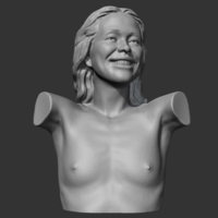 HD girl bust R 3D print model - Thumbnail 10