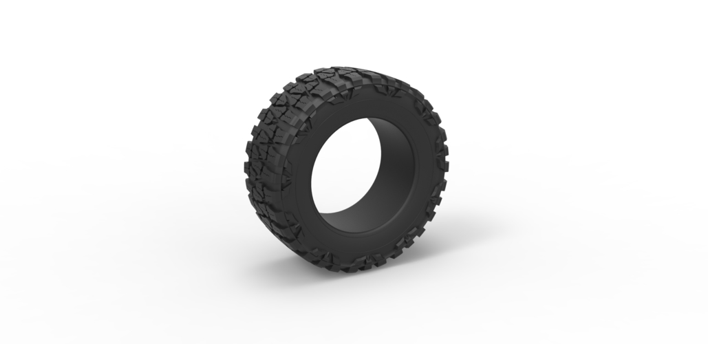 Diecast Mud grappler Nitto tire Scale 1 to 10 3D Print 471839