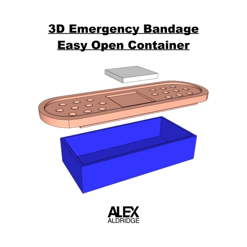 3D Emergency Bandage Easy Open Storage Container 3D Print 471892