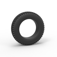 Small Diecast military tire 4 Scale 1 to 10 3D Printing 471991
