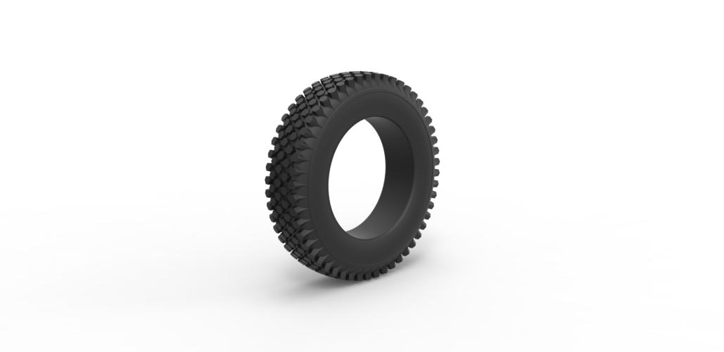 Diecast military tire 4 Scale 1 to 10 3D Print 471992