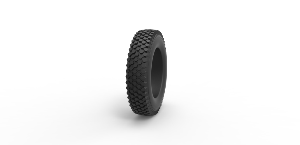 Diecast military tire 4 Scale 1 to 10 3D Print 471993