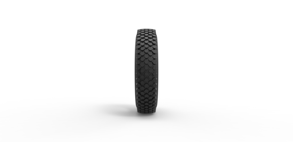 Diecast military tire 4 Scale 1 to 10 3D Print 471994