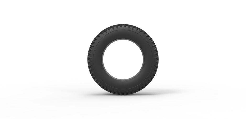 Diecast military tire 4 Scale 1 to 10 3D Print 471995