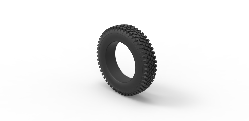 Diecast military tire 4 Scale 1 to 10 3D Print 471997