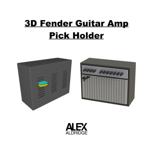 3D Fender Guitar Amp Pick Storage Holder