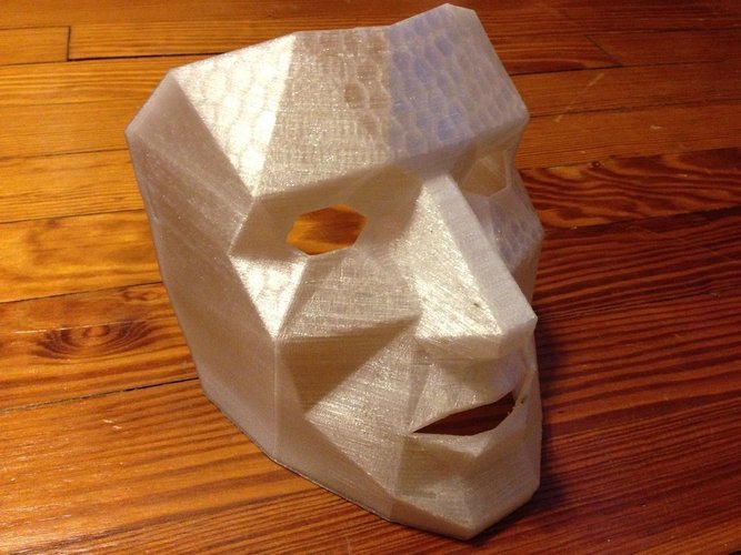 Low Polygon Mask with breathing holes  3D Print 47203