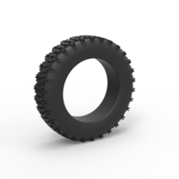 Small Diecast offroad tire 27 Scale 1 to 10 3D Printing 472035